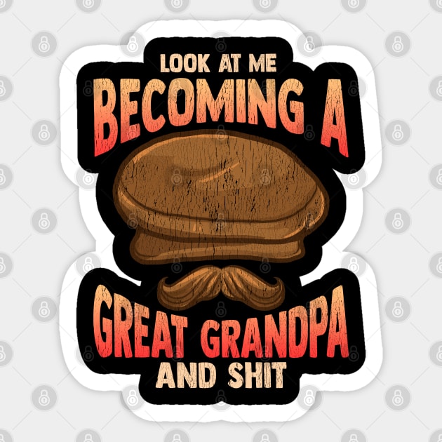 Becoming a Great Grandpa T-Shirt Funny Father’s Day Tee Shirt Gift Sticker by creative